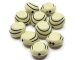 10 xxxmm White and Black Plastic Coin Patterned Beads Large Hole Beads Jewelry Making Beading Supplies Loose Beads Lightweight Acrylic Beads