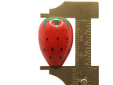 5 21mm Red Wooden Strawberry Beads Fruit Food Large Hole Beads Jewelry Making Beading Supplies