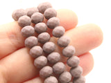 64 8mm x 6mm Opaque Purple Faceted Glass Rondelle Beads Jewelry Making Beading Supplies Loose Beads to String