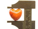 4 16mm Orange Porcelain Heart Beads Valentine's Day Beads Jewelry Making Beading Supplies Loose Beads