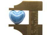 4 16mm Bright Blue Porcelain Heart Beads Valentine's Day Beads Jewelry Making Beading Supplies Loose Beads