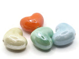 4 16mm Mixed Color Porcelain Heart Beads Valentine's Day Beads Jewelry Making Beading Supplies Loose Beads