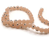 49 8mm Pink Evil Eye Small Smooth Round Beads Full Strand Glass Beads Jewelry Making Beading Supplies