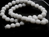 50 8mm Opaque Gray Smooth Round Glass Beads Jewelry Making Beading Supplies Loose Beads to String