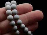 50 8mm Opaque Gray Smooth Round Glass Beads Jewelry Making Beading Supplies Loose Beads to String