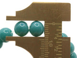 50 8mm Opaque Teal Blue Smooth Round Glass Beads Jewelry Making Beading Supplies Loose Beads to String