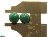 50 8mm Opaque Green Smooth Round Glass Beads Jewelry Making Beading Supplies Loose Beads to String