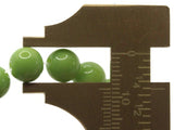 50 8mm Opaque Light Green Smooth Round Glass Beads Jewelry Making Beading Supplies Loose Beads to String