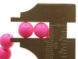 50 8mm Opaque Hot Pink Smooth Round Glass Beads Jewelry Making Beading Supplies Loose Beads to String