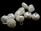 10 11mm Pearl Flower Plastic Shank Buttons Sewing Notions Jewelry Making Beading Supplies Sewing Supplies