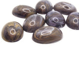 8 25mm x 18mm Purple and Brown Swirling Oval Cabochons Vintage Lucite Cabochons Loose Plastic Tiles Jewelry Making