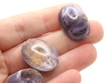 8 25mm x 18mm Purple and Brown Swirling Oval Cabochons Vintage Lucite Cabochons Loose Plastic Tiles Jewelry Making