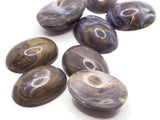 8 25mm x 18mm Purple and Brown Swirling Oval Cabochons Vintage Lucite Cabochons Loose Plastic Tiles Jewelry Making