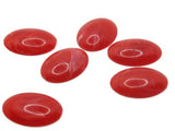 6 25mm x 18mm Red Swirling Oval Vintage Lucite Plastic Flat Back Cabochons Mosaic Supplies Jewelry Making