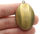 42mm Oval Locket Gold Tone Brass Locket Charm Jewelry Making and Beading Supplies