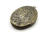 33mm Oval Flower Locket Brass Locket Charm Jewelry Making and Beading Supplies