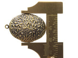 33mm Oval Flower Locket Brass Locket Charm Jewelry Making and Beading Supplies