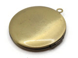 35mm Round Brass Floral Locket Charm Jewelry Making and Beading Supplies
