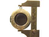 35mm Round Brass Floral Locket Charm Jewelry Making and Beading Supplies