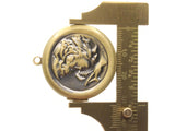 35mm Round Brass Locket Charm Divine Protection Be Upon Us Angel Locket Jewelry Making and Beading Supplies