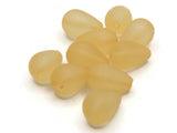 10 15mm Teardrop Beads Frosted Orange Lucite Plastic Beads Jewelry Making Beading Supplies