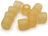 10 12mm Large Hole Tube Beads Frosted Orange Lucite Plastic Beads Jewelry Making Beading Supplies