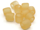 10 12mm Large Hole Tube Beads Frosted Orange Lucite Plastic Beads Jewelry Making Beading Supplies