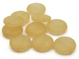 10 15mm Flat Round Coin Beads Frosted Light Orange Lucite Plastic Beads Jewelry Making Beading Supplies