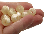 30 12mm Cream and White Swirl Large Hole Beads Plastic Beads Jewelry Making Beading Supplies Round Beads Macrame & Hair Beads Loose Beads