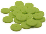 25 14mm Lime Green Disc Beads Vintage Plastic Beads Saucer Beads Flat Disc Beads Loose Beads Round Beads Jewelry Making Beading Supplies