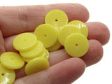 25 14mm Yellow Disc Beads Vintage Plastic Beads Saucer Beads Flat Disc Beads Loose Beads Round Beads Jewelry Making Beading Supplies