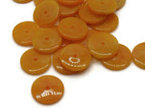 25 14mm Orange Disc Beads Vintage Plastic Beads Saucer Beads Flat Disc Beads Loose Beads Round Beads Jewelry Making Beading Supplies