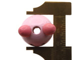 4 26mm Round Pink Wood Bear Head Beads Large Hole Wooden Beads Cute Beads Miniature Animal Focal Beads Jewelry Making Beading Supplies