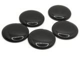 5 30mm Round Black Cabochons Vintage Lucite Cabochons Jewelry Making Beading Supplies