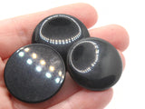 5 30mm Round Black Cabochons Vintage Lucite Cabochons Jewelry Making Beading Supplies