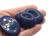 3 40mm x 30mm Blue Swirling Oval Cabochons Vintage Lucite Cabs Japanese Lucite Cabs Plastic Cabochons Mosaic Supplies Jewelry Making