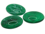 3 40mm x 30mm Green Swirling Oval Cabochons Vintage Lucite Cabochons Loose Plastic Tiles Jewelry Making