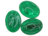 3 40mm x 30mm Green Swirling Oval Cabochons Vintage Lucite Cabochons Loose Plastic Tiles Jewelry Making