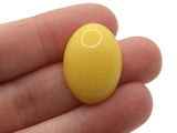 10 25mm Yellow Vintage Lucite Oval Flatback Cabochons Tiles Jewelry Making Supplies Plastic Tiles Smileyboy