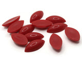 12 23mm Red Marquis Cabochons Vintage Lucite Plastic Cabochons Jewelry Making Beading Supplies