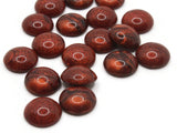 18 11mm Shiny Red Brown Flatback Round Vintage Lucite Plastic Cabochons Jewelry Making Supplies Jewelry Findings Tiles Mosaic Supplies