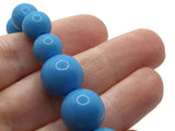 16 Inch Blue Bead Necklace Graduated Bead Necklace Vintage Necklace Uncirculated New Old Stock Beads Smileyboy