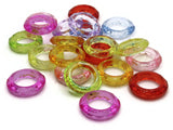 20 20mm Ring Charms Loop Pendants Mixed Color Large Plastic Charms Jewelry Making Beading Supplies Rainbow Charms