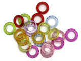 20 20mm Ring Charms Loop Pendants Mixed Color Large Plastic Charms Jewelry Making Beading Supplies Rainbow Charms