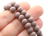 64 8mm x 6mm Opaque Purple Faceted Glass Rondelle Beads Jewelry Making Beading Supplies Loose Beads to String