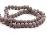 64 8mm x 6mm Opaque Purple Faceted Glass Rondelle Beads Jewelry Making Beading Supplies Loose Beads to String