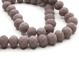 64 8mm x 6mm Opaque Purple Faceted Glass Rondelle Beads Jewelry Making Beading Supplies Loose Beads to String