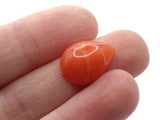 9 17mm Swirling Red Teardrop Cabochons Vintage Japanese Lucite Cabochons Loose Plastic Tiles Jewelry Making
