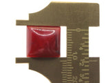 8 14mm x 12mm Red Rectangle Flatback Cabochons Vintage Lucite Plastic Cabochon Mosaic Supplies Jewelry Making Smileyboy
