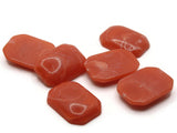 6 25mm x 18mm Red Swirling Rectangle Flatback Cabochons Vintage Lucite Plastic Cabochon Mosaic Supplies Jewelry Making Smileyboy